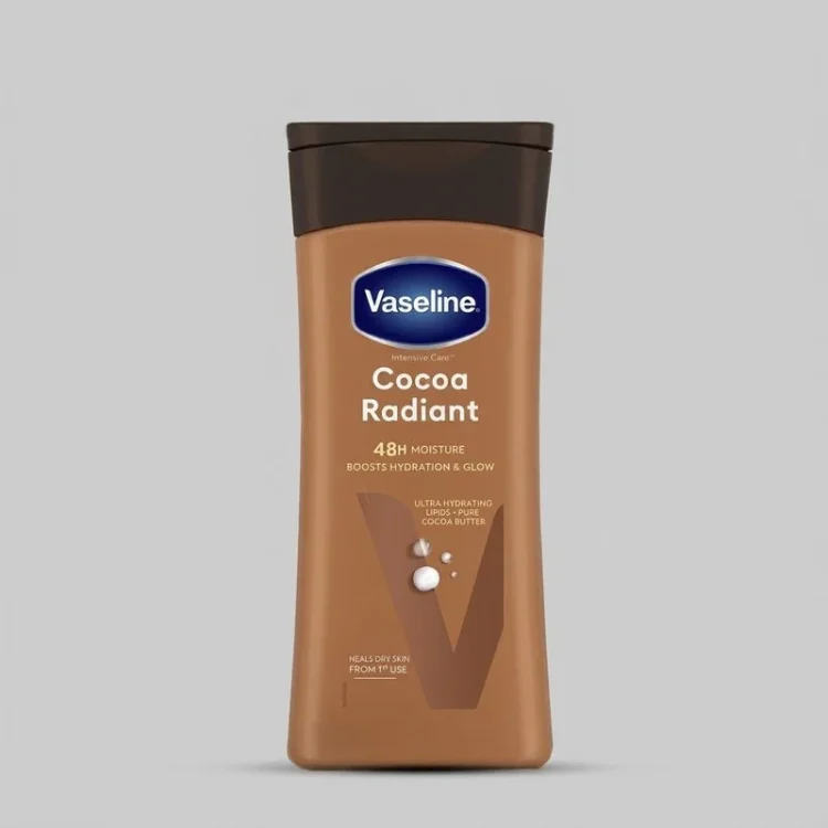 لوسیون بدن وازلین مدل Cocoa Radiant حجم 200 میلی لیتر با رایحه شکلات
